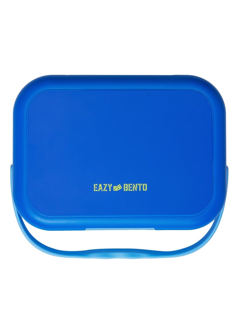 Eazy Kids - 4 Compartment Bento Lunch Box - Mat Blue - Image 1
