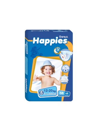 Happies Baby Diapers stretch X-Large (size 5) 58 diapers - pzsku/Z18BE62FEA34243CE1A35Z/45/1745837195/f9c80cce-b32d-4eab-a1a7-3cd720cd2a16