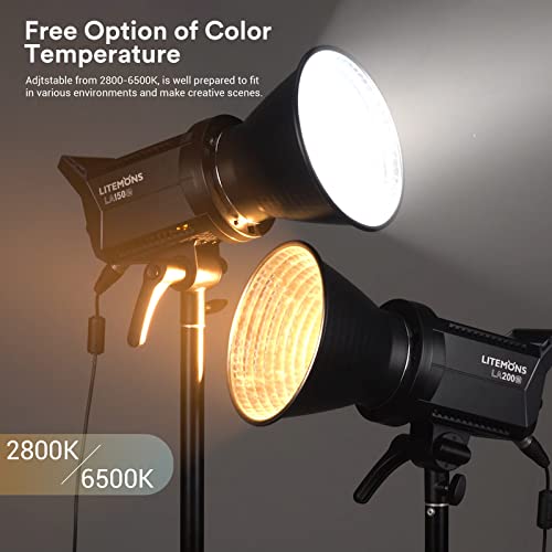 Godox Litemons LA150Bi LED Video Light, 2800K-6500K, Bowens Mount, CRI 96+ TLCI 97+, 11 FX Effect,0-100% Dimming, APP Control, for Film Shooting, Wedding, Live Broadcast, Portrait - Image 3