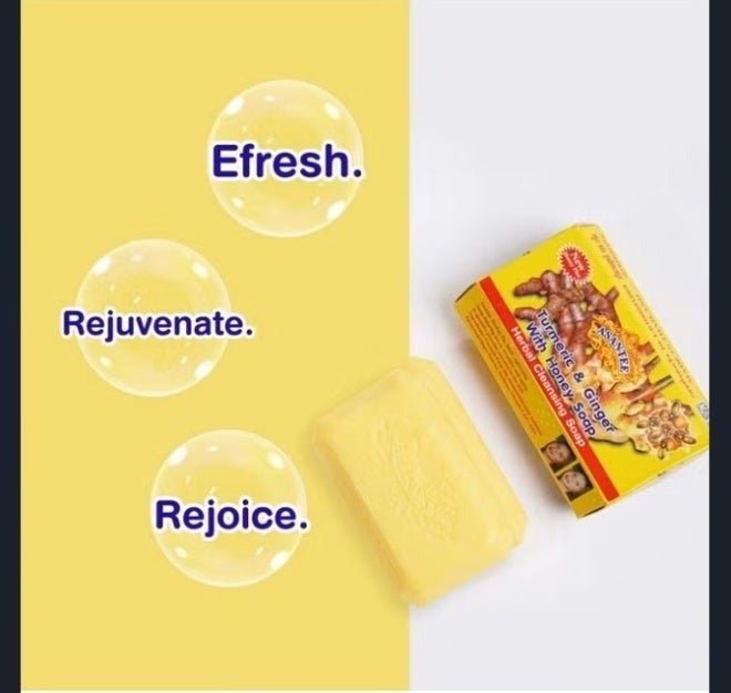 Asantee Turmeric & Ginger with Honey Soap 125g for Brightening & Hydration, Moisturizing Deep Cleansing Herbal Bath Soap for Soft Smooth Skin - Image 3