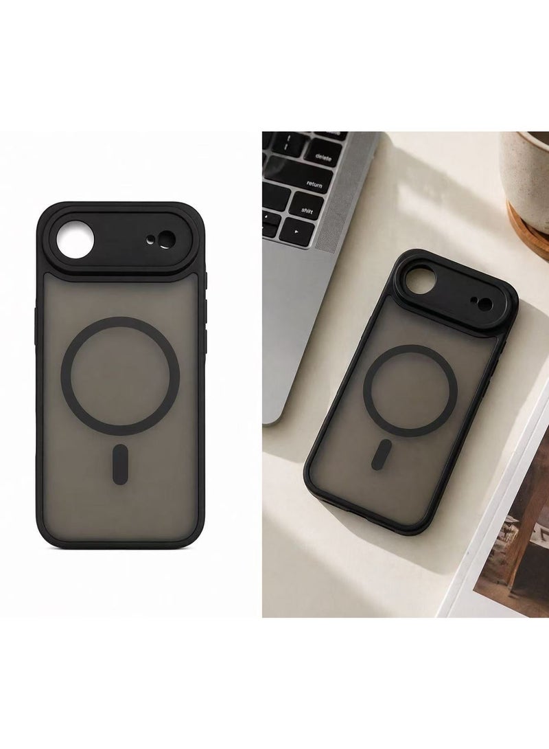 Black Magnetic Phone Case for iPhone 17 Air Shockproof Slim Luxury Minimalist - Image 2