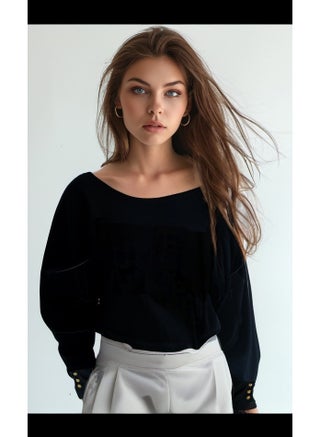 Guess Women Long Sleeve Black Pullover - Small
