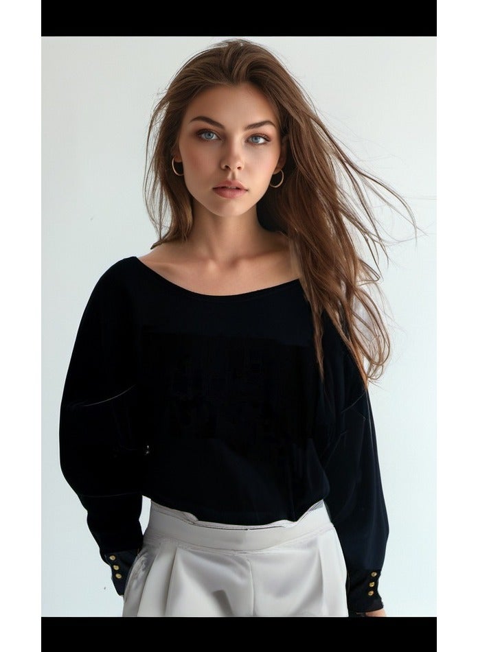 GUESS Guess Women Long Sleeve Black Pullover - Small  - Image 1