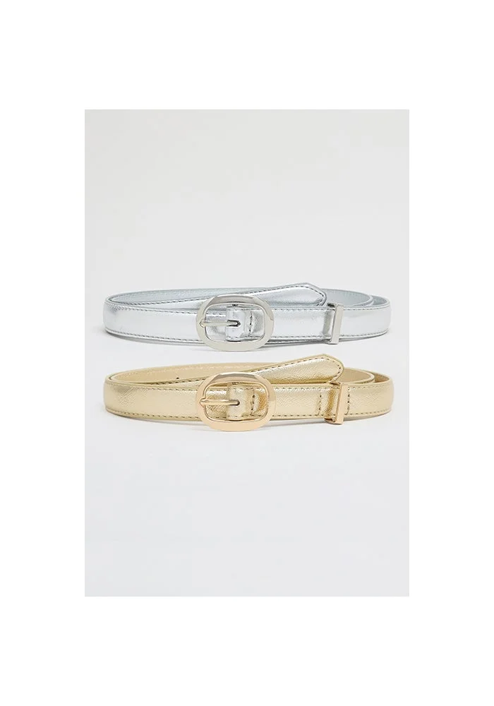 2 Pack Textured Belts