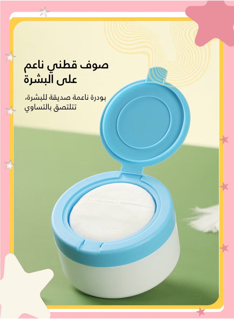 insular Baby Powder Puff Box, 1 Pack Fluffy Puff with Moisture-Proof Sealed Container,  Anti-Slip Comfort Grip for Baby Talcum/Body Powder, Multi-Use for Infant Skin Care & Women Loose Powder (Pink Panda) - Image 3