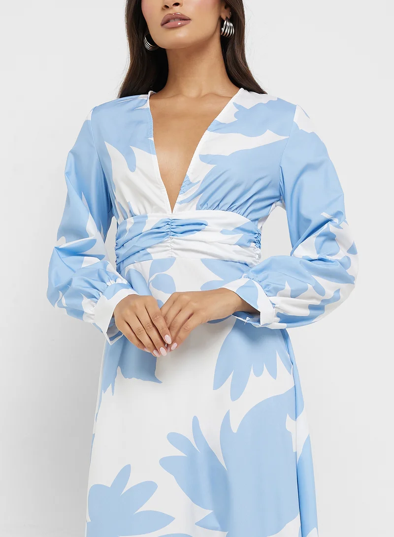 ELLA Floral Print Maxi Dress