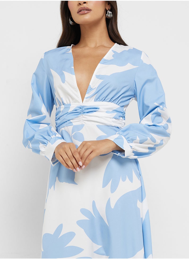 ELLA Floral Printed Dress  - Image 3