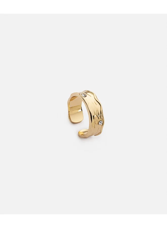 إبيكيول Textured Rhinestone Ring