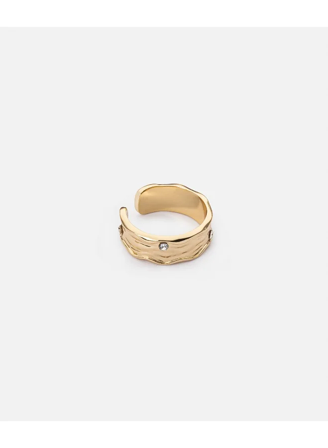 إبيكيول Textured Rhinestone Ring