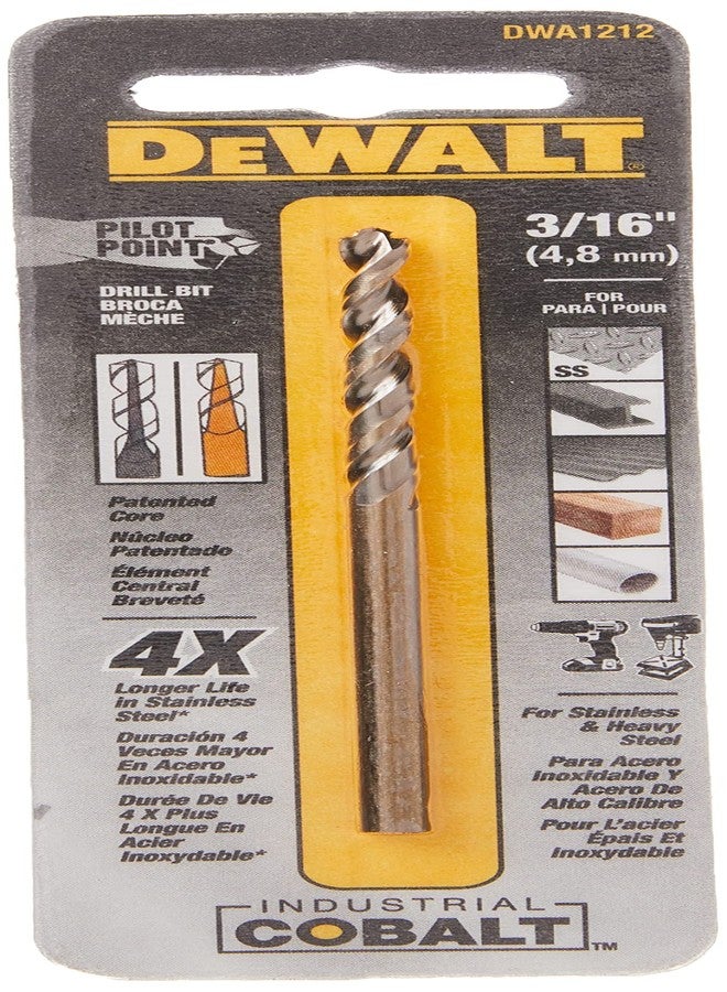 DEWALT DWA1212 3/16" Pilot Point Industrial Cobalt Alloy Steel Drill Bit - Image 5