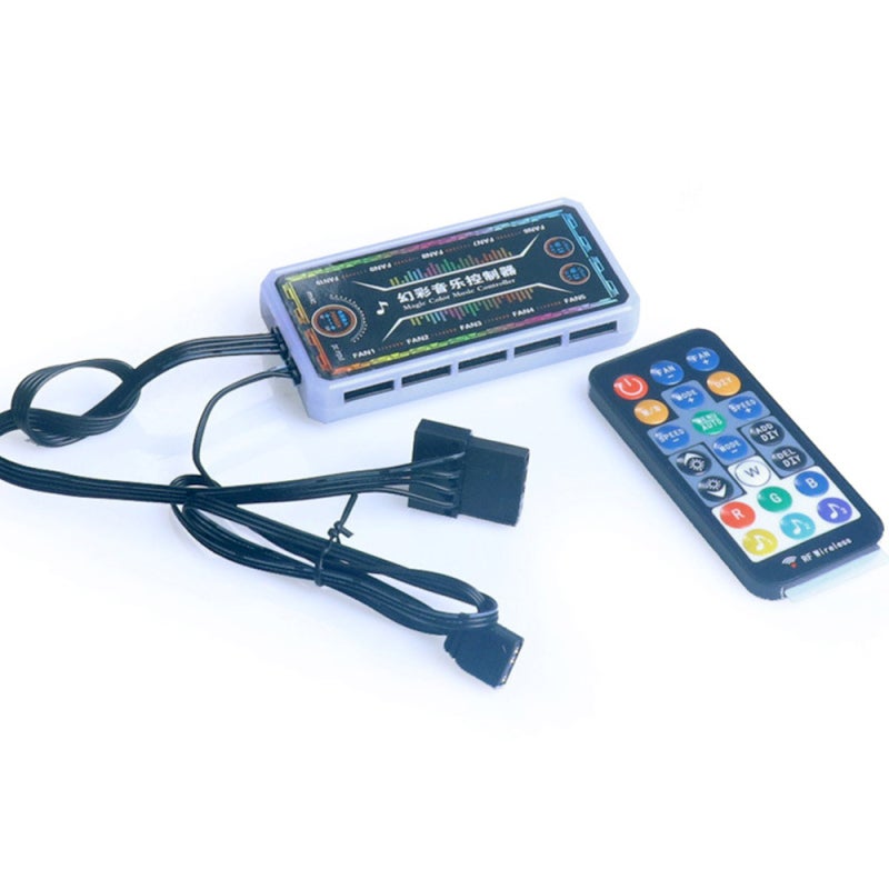 RGB Controller: White, Music Rhythm, Motherboard Synchronous - Wireless Remote Control, AURA Sync Controller for PC Enthusiasts - Image 1