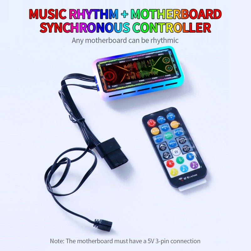 RGB Controller: White, Music Rhythm, Motherboard Synchronous - Wireless Remote Control, AURA Sync Controller for PC Enthusiasts - Image 4