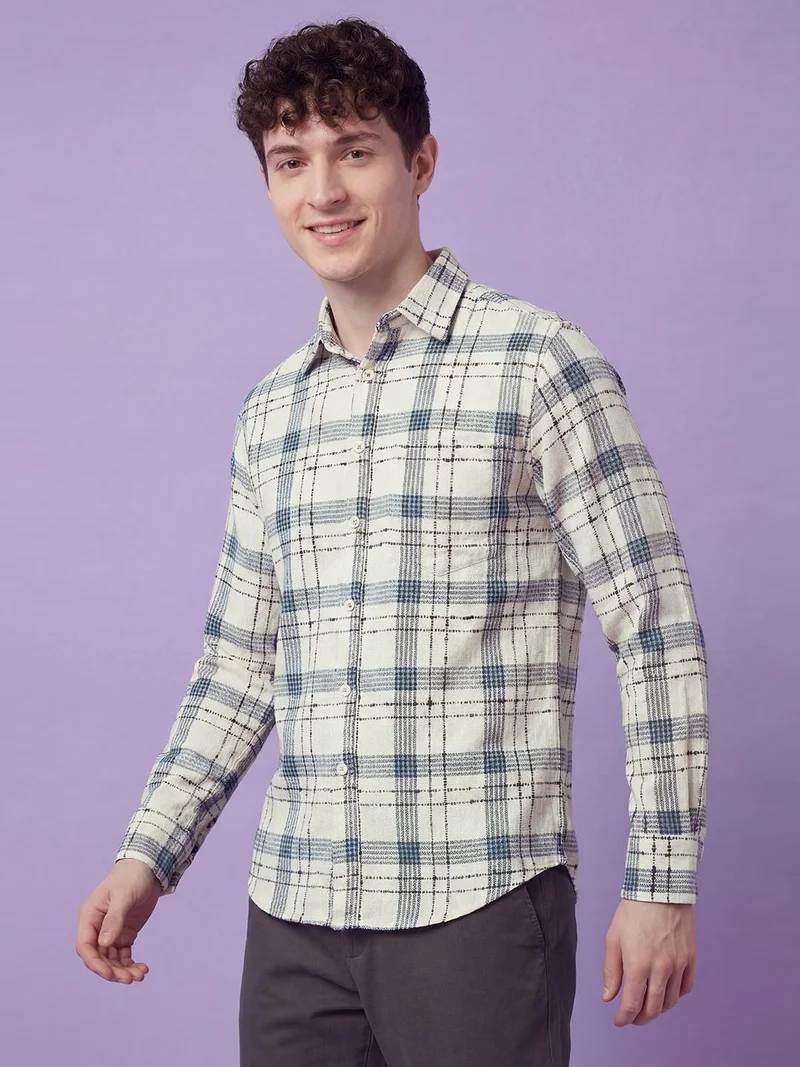 Being Human Men Checked Casual Shirt