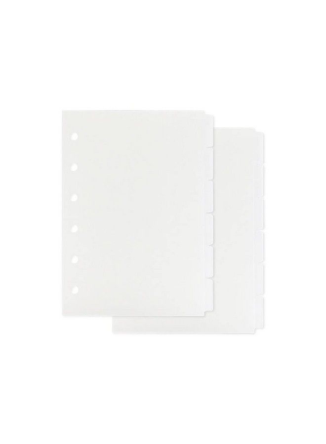 MEI YI TIAN 2 Sets 6Tab Binder Dividers A7 Size 6 Ring Binders Index Dividers With 1 6 Cut Tabs Frosted Translucent Pp Loose Leaf Inserts 6 Tabs Per Set  - Image 2