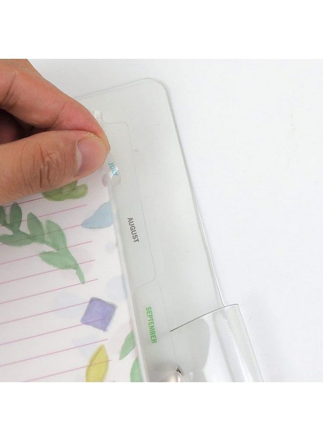 MEI YI TIAN 2 Sets 6Tab Binder Dividers A7 Size 6 Ring Binders Index Dividers With 1 6 Cut Tabs Frosted Translucent Pp Loose Leaf Inserts 6 Tabs Per Set  - Image 5