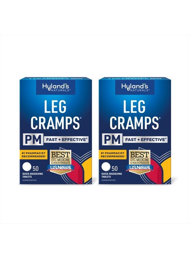 Hyland's Hyland''s Leg Cramps PM Nighttime Cramp Relief Tablets, 50 Count (Pack of 2) - Image 1
