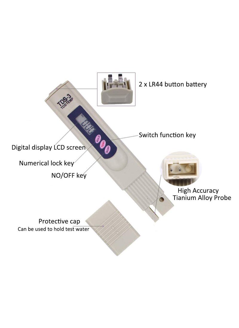 Dalkin Water Dalkin Water TDS Meter RO Water Tester LCD Digital Measuring Waters Pollutant Testers With Carry Case Water Purifier Accessories  - Image 5