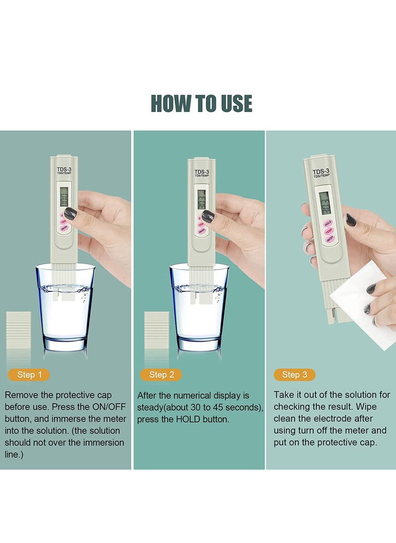 Dalkin Water Dalkin Water TDS Meter RO Water Tester LCD Digital Measuring Waters Pollutant Testers With Carry Case Water Purifier Accessories  - Image 2