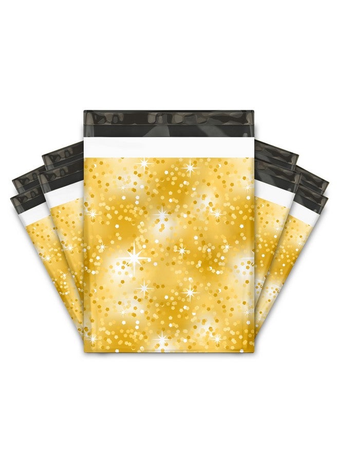Pro Supply Global 10X13 (100) Gold Confetti Designer Poly Mailers Shipping Envelopes Premium Printed Bags - Image 1