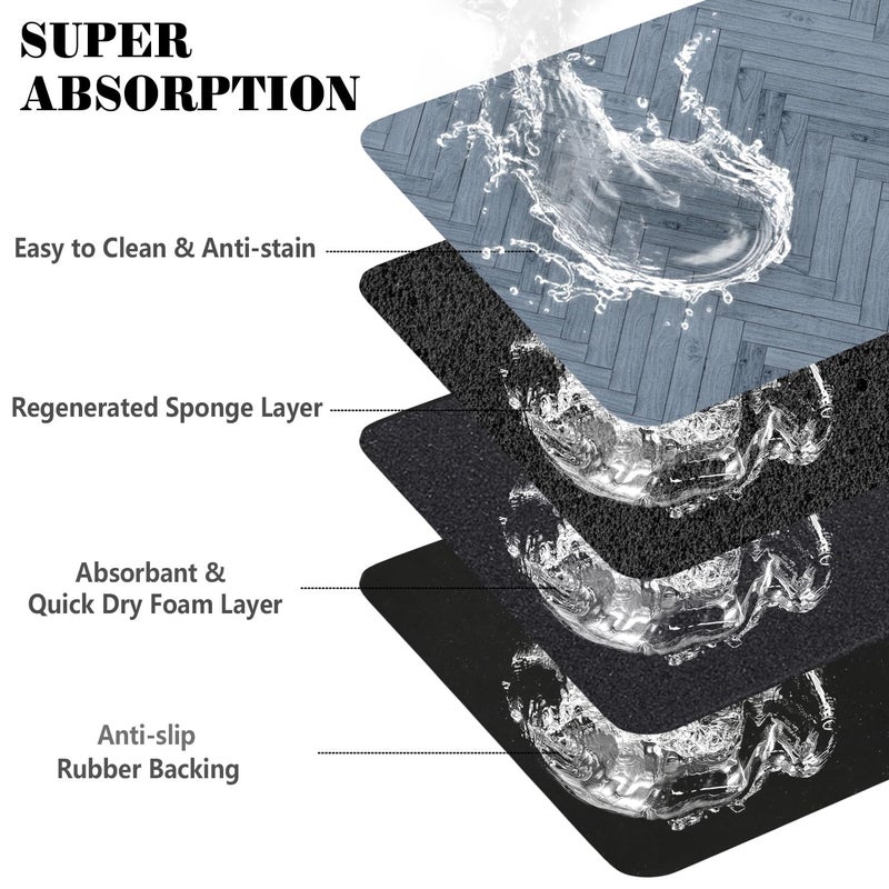 Ayiashiab Dog Food Mats for Floors Absorbent, Pet Cat Food Mat - Quick Dry Dog Bowl Mats for Food and Water, Eco-Friendly Boho Pet Supplies - Image 3