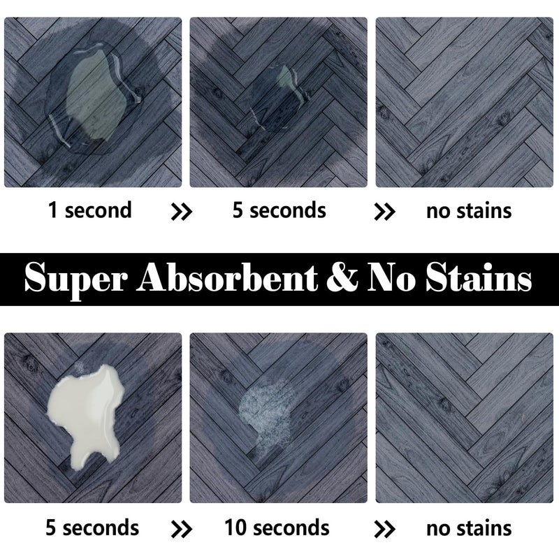 Ayiashiab Dog Food Mats for Floors Absorbent, Pet Cat Food Mat - Quick Dry Dog Bowl Mats for Food and Water, Eco-Friendly Boho Pet Supplies - Image 2