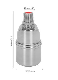 Excefore 1/2" Water Float Valve, 304 Stainless Steel Fully Automatic Water Level Control Float Valve, Auto Shut Off Ball Mini Float Valve, Suirtable for Water Tank, Water Towers  - Image 2