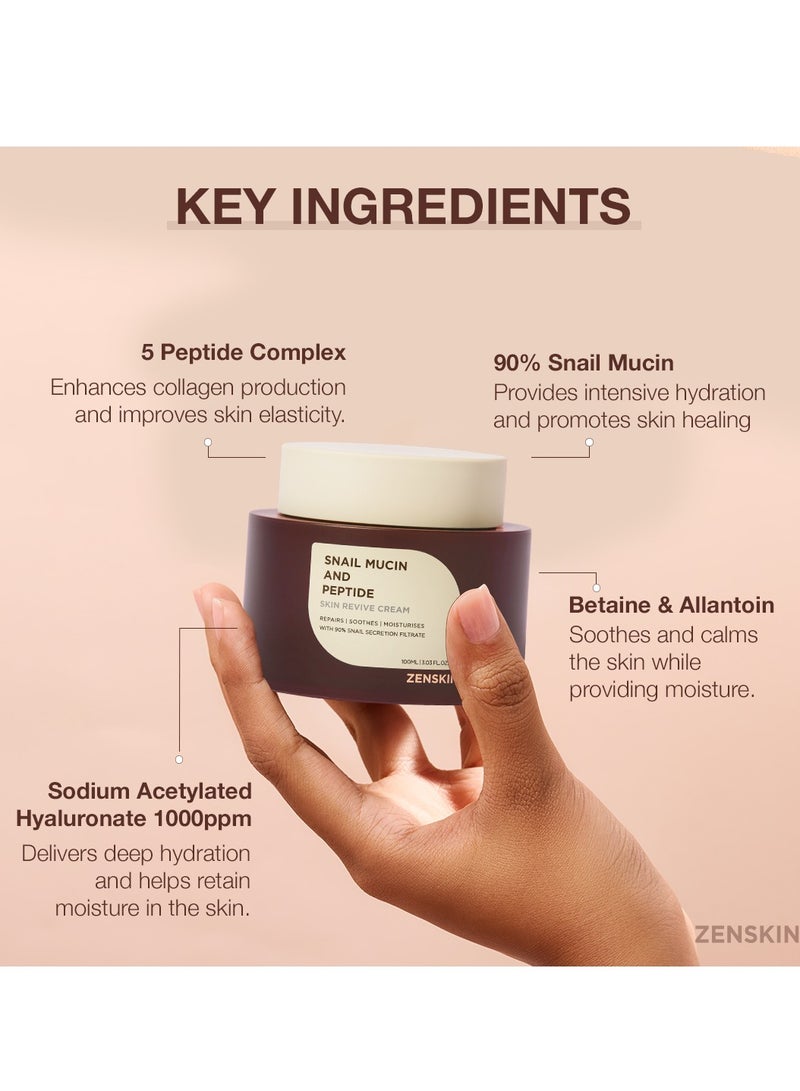 ZENSKIN Snail Mucin & Peptide Skin Revive Cream - Image 5
