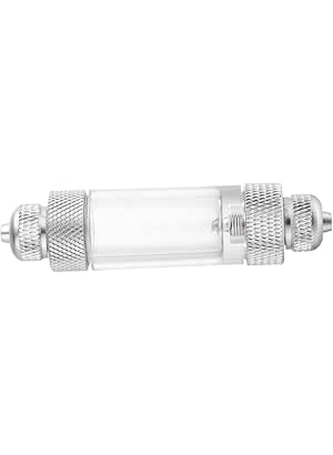Aquarium CO2 Double Bubble Counter Diffuser Silver Non Return Tool - Image 1