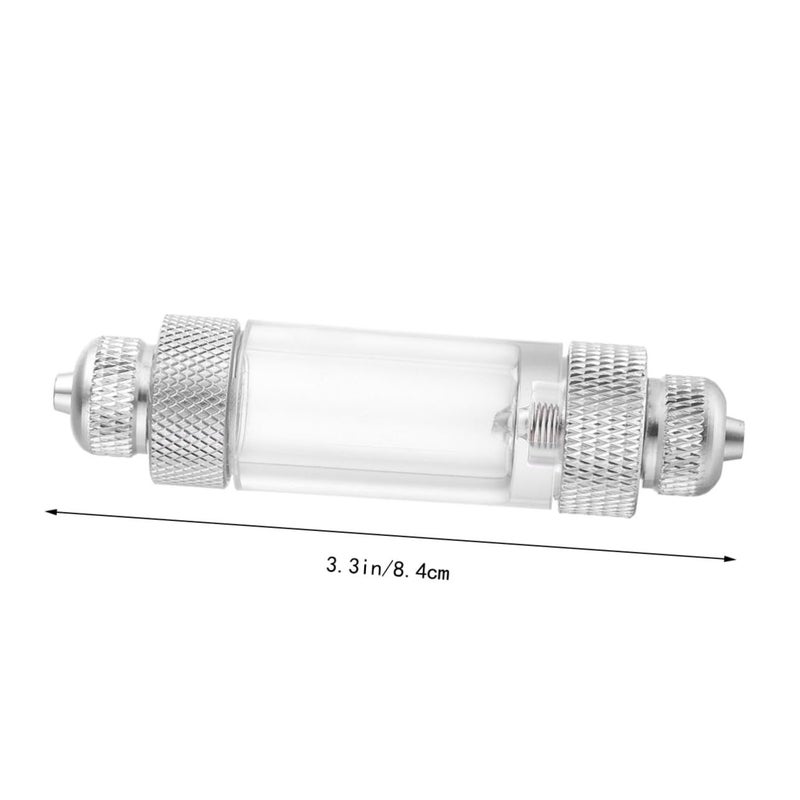 Aquarium CO2 Double Bubble Counter Diffuser Silver Non Return Tool - Image 3