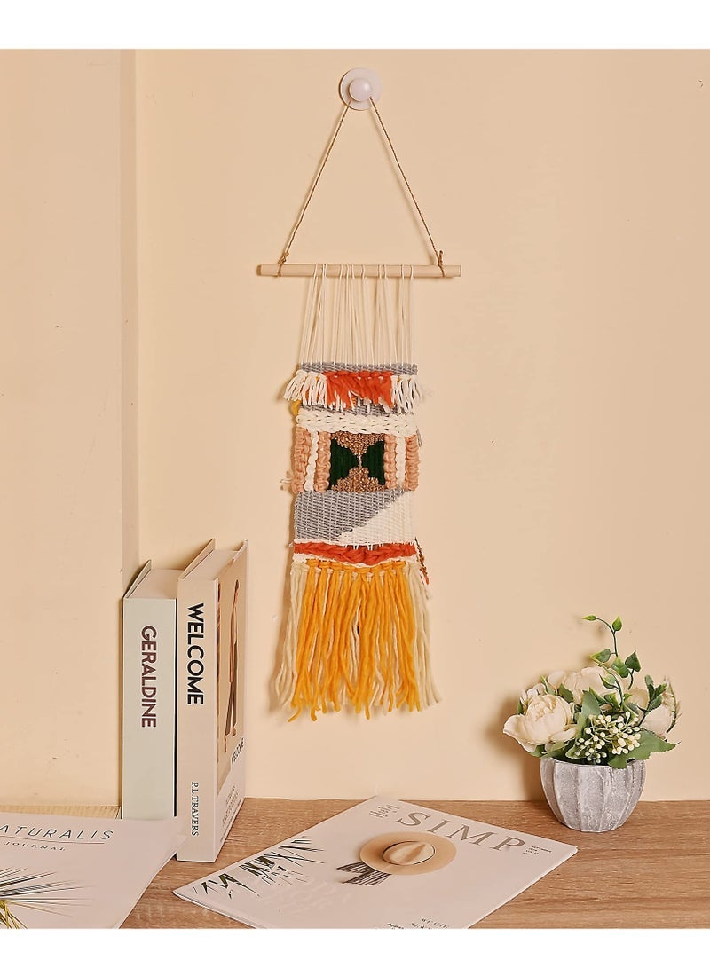 Captaintech Looms Set of 2, Loom with Weaving Needle Wooden DIY Weaving Loom for Kids, DIY Looms for Weaving Kids Adult Beginners Weaving Lovers Crochet Knitting Craft Activity 11.9 x 7.8 & 8 x 5.2 - Image 2