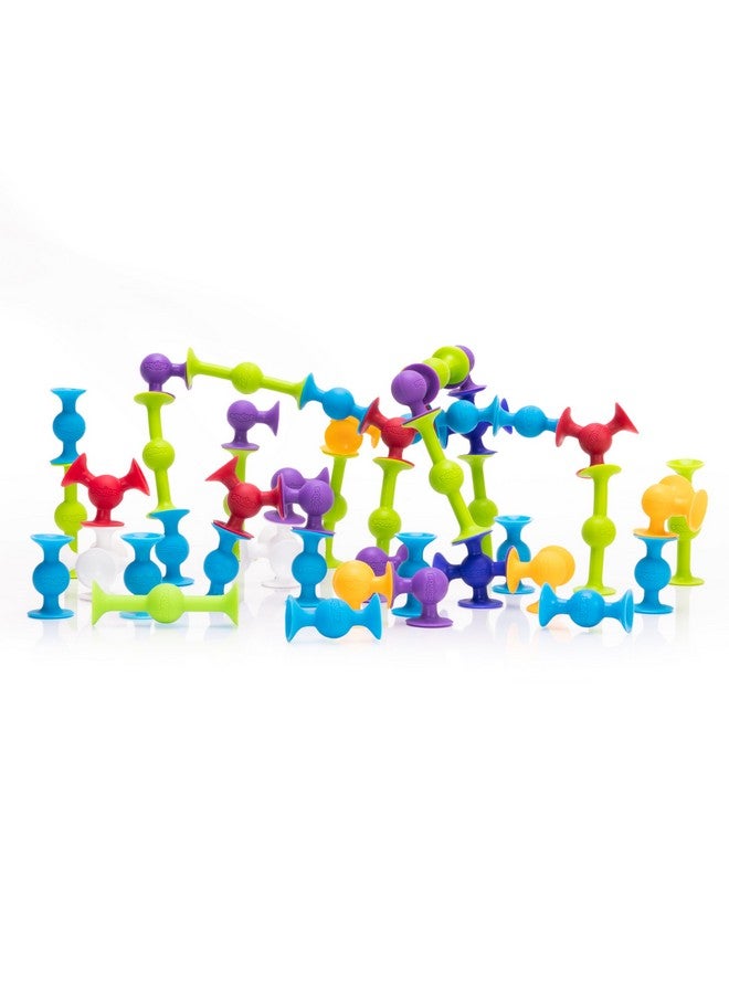 Fat Brain Toys Fat Brain Toys Squigz Deluxe Set - 50-Piece Suction Construction Toy for Ages 3+  - Image 2