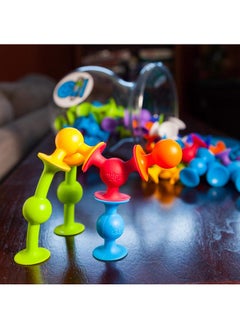 Fat Brain Toys Fat Brain Toys Squigz Deluxe Set - 50-Piece Suction Construction Toy for Ages 3+  - Image 3