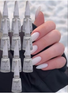 Max Beauty 10 Pieces Nail Polish White 