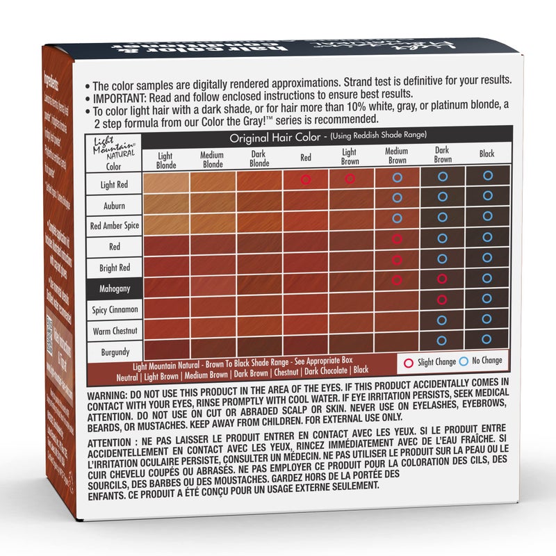 Light Mountain Henna Hair Color & Conditioner - Mahogany Hair Dye for Men/Women, Organic Henna Leaf Powder and Botanicals, Chemical-Free, Semi-Permanent Hair Color, 4 Oz - Image 2