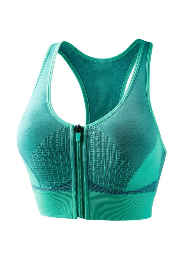 Contrast High Strength Shockproof Front Zipper Sports Underwear I-back Running Bra Vest Seamless Sports Bra