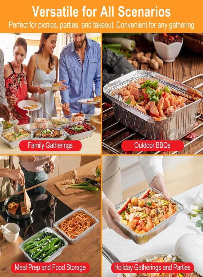 Notwoe® 30pc Disposable Aluminum Pans With Lids, 9x13 (10pc) And 8.2x5.7 Square (20pc) Combo Set, Disposable Baking and Cake Pan. (30) - Image 5