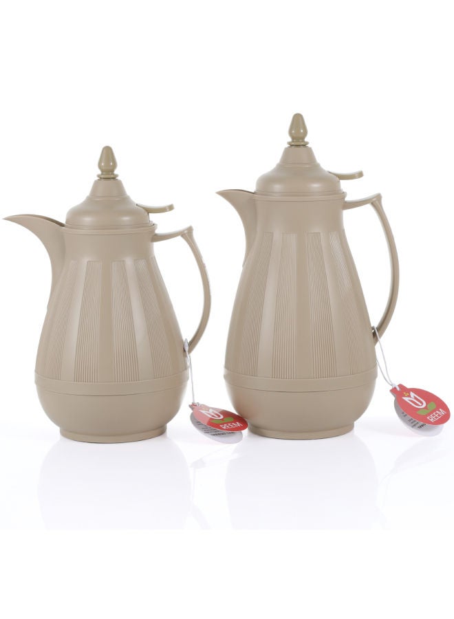 REEM 2-Piece Tea/Coffee Flask Set Milk Coffee 0.7L & 1.0L - Image 1