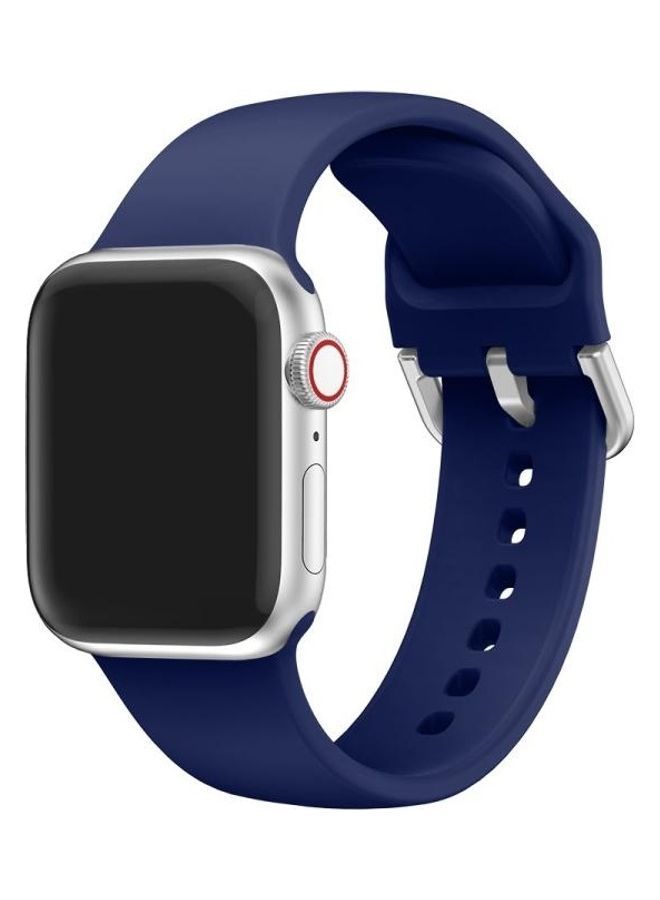 NIBEMINENT Ethnic Replacement Watchband for Apple Watch Series 1/2/3/4/5/6/7/SE 38/40/41mm Midnight Blue  - Image 2