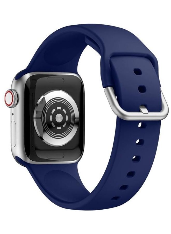 NIBEMINENT Ethnic Replacement Watchband for Apple Watch Series 1/2/3/4/5/6/7/SE 38/40/41mm Midnight Blue  - Image 3