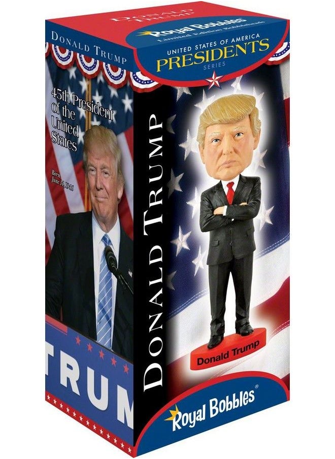 Royal Bobbles - Donald Trump Bobblehead Premium Polyresin Lifelike Figure Unique Serial Number Exquisite Detail - Image 1