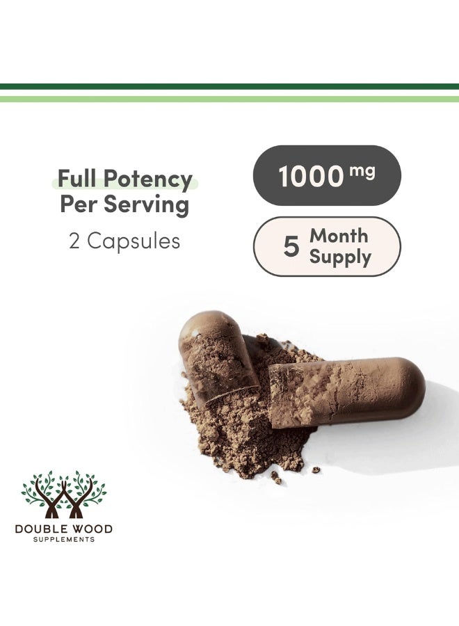 Double Wood Supplements Reishi Mushroom Capsules – 300 Count (4:1 Ganoderma Extract, 1,000 mg Servings) Double Wood Supplements - Image 3