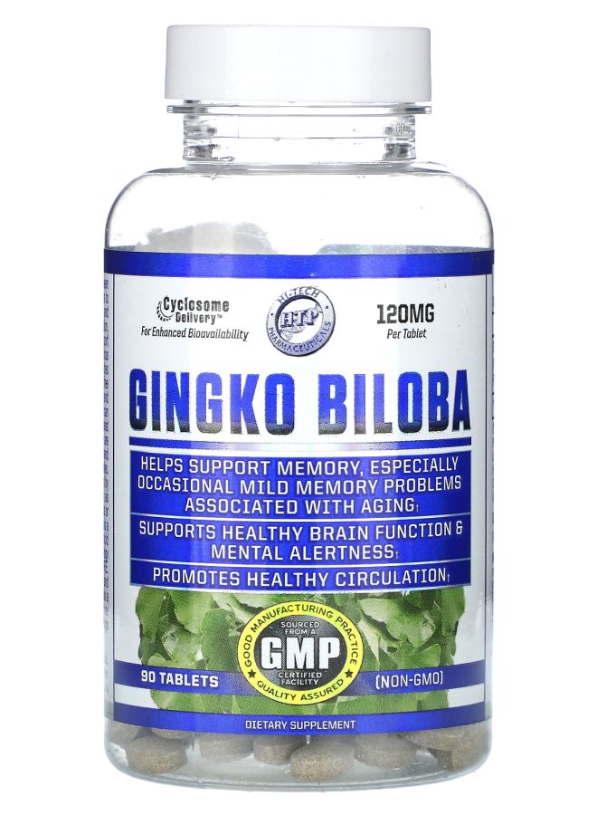 hi tech pharmaceuticals Gingko Biloba 120 mg 90 Tablets - Image 2