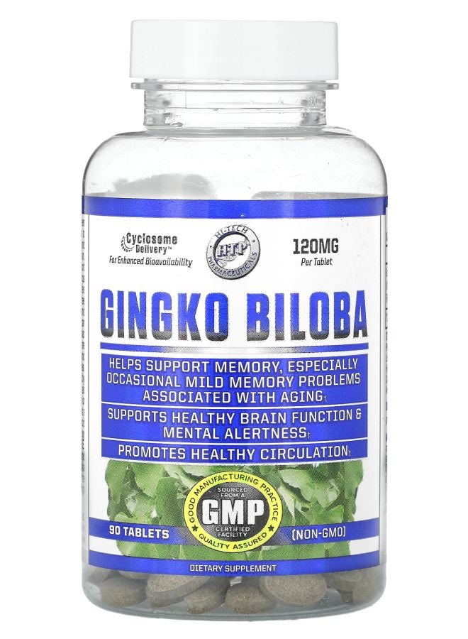 hi tech pharmaceuticals Gingko Biloba 120 mg 90 Tablets - Image 1