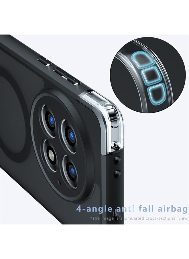 Magnetic Case for OnePlus 13 5G, Frosted Translucent Back Protective Slim Phone Cover, Anti-Fingerprints, Anti-Fall Drop Protection, Shockproof Case for OnePlus 13 5G (Black)  - Image 3