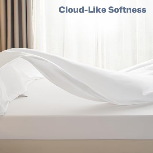 Lavisun Twin Flat Sheets Only, 6 Pack Soft Brushed Microfiber Bedding Sheets for Hotel, Massage, Hospital, Home, Dorm, Bulk Flat Sheets Only Twin Size (White) - Image 5