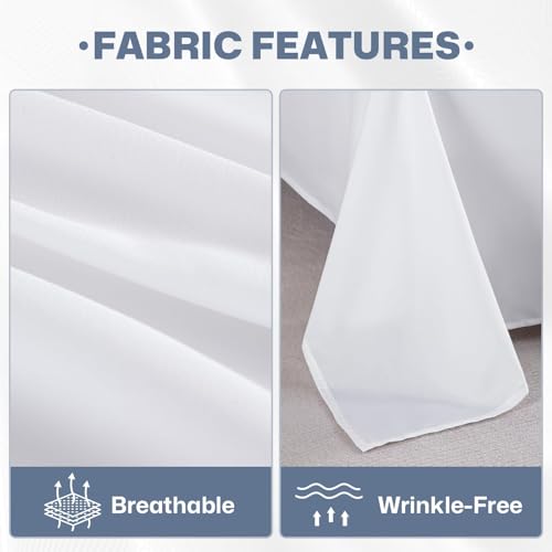 Lavisun Twin Flat Sheets Only, 6 Pack Soft Brushed Microfiber Bedding Sheets for Hotel, Massage, Hospital, Home, Dorm, Bulk Flat Sheets Only Twin Size (White) - Image 4