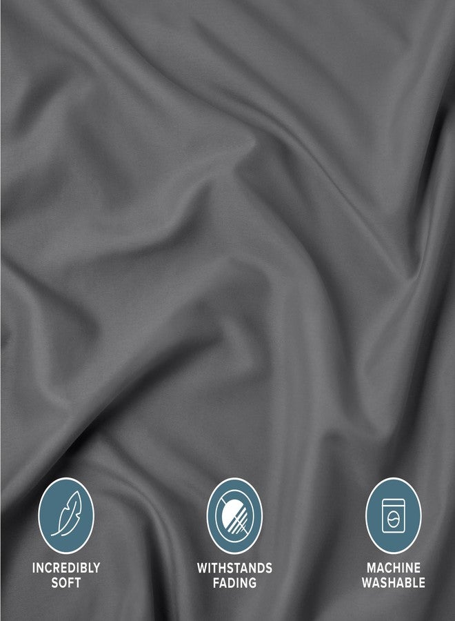 بير هوم أغطية وسائد قياسية من بير هوم - طقم من قطعتين - ألياف دقيقة فائقة النعومة 1800 - مصقولة مرتين - مقاومة للبقع والبهتان - أغطية وسائد سرير - الوسائد غير متضمنة (طقم من قطعتين، رمادي) - Image 3