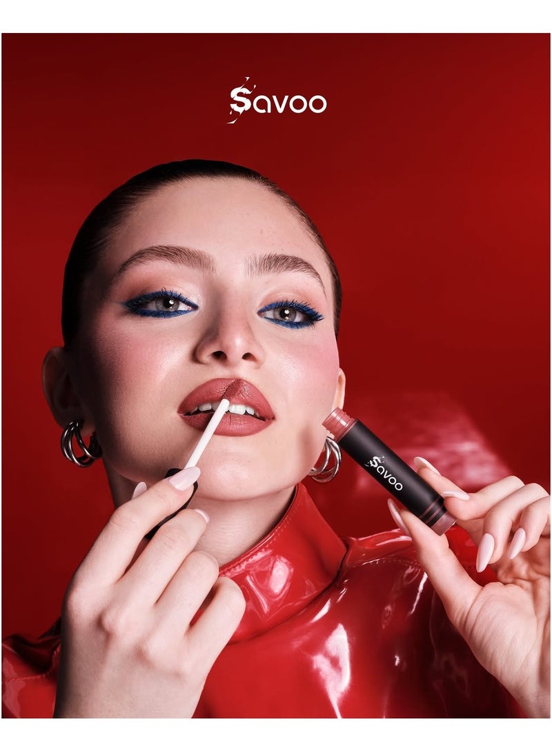 Savoo Liquid Lipstick – Waffle Truffle | Matte, Long-Lasting & Smudge-Proof | Hydrating Velvet Finish with Shea Butter & Jojoba Oil | Vegan, Cruelty-Free & Recyclable - Image 5