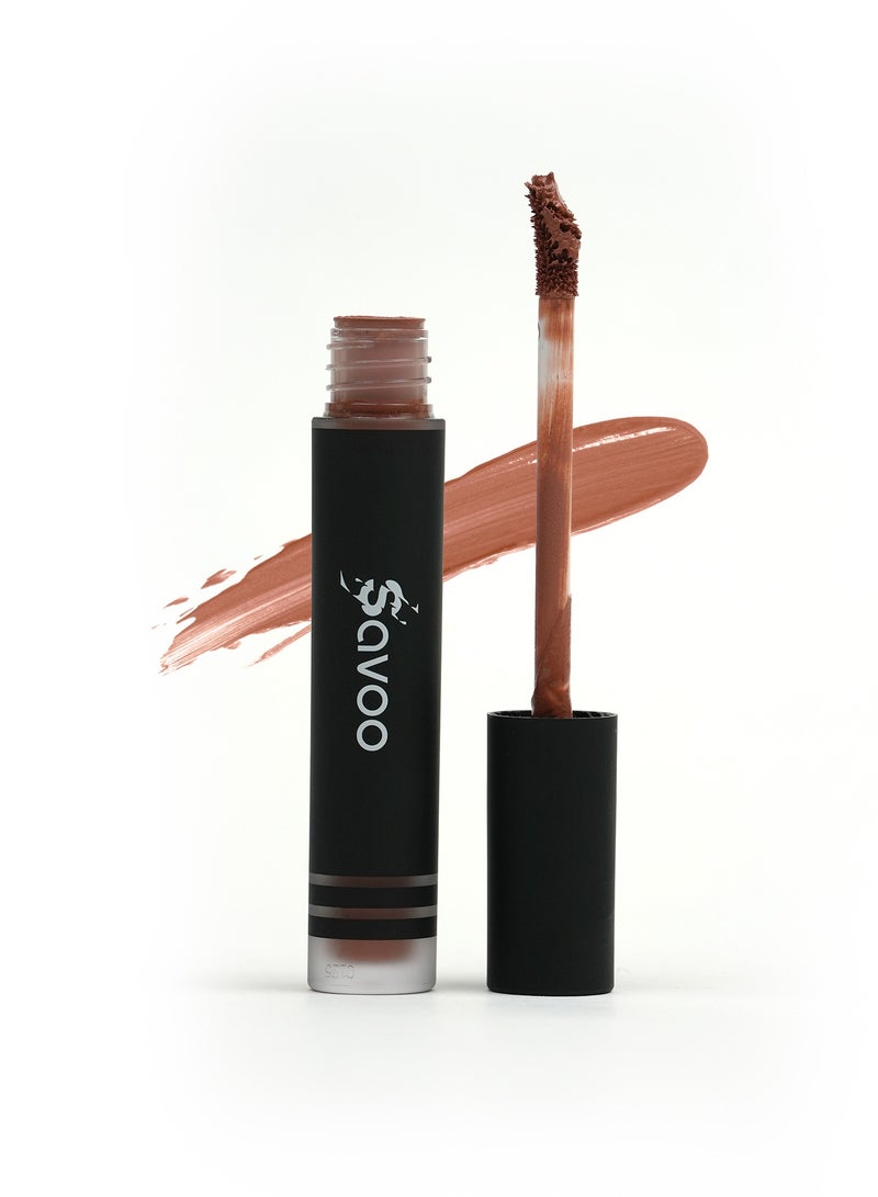 Savoo Liquid Lipstick – Waffle Truffle | Matte, Long-Lasting & Smudge-Proof | Hydrating Velvet Finish with Shea Butter & Jojoba Oil | Vegan, Cruelty-Free & Recyclable - Image 1