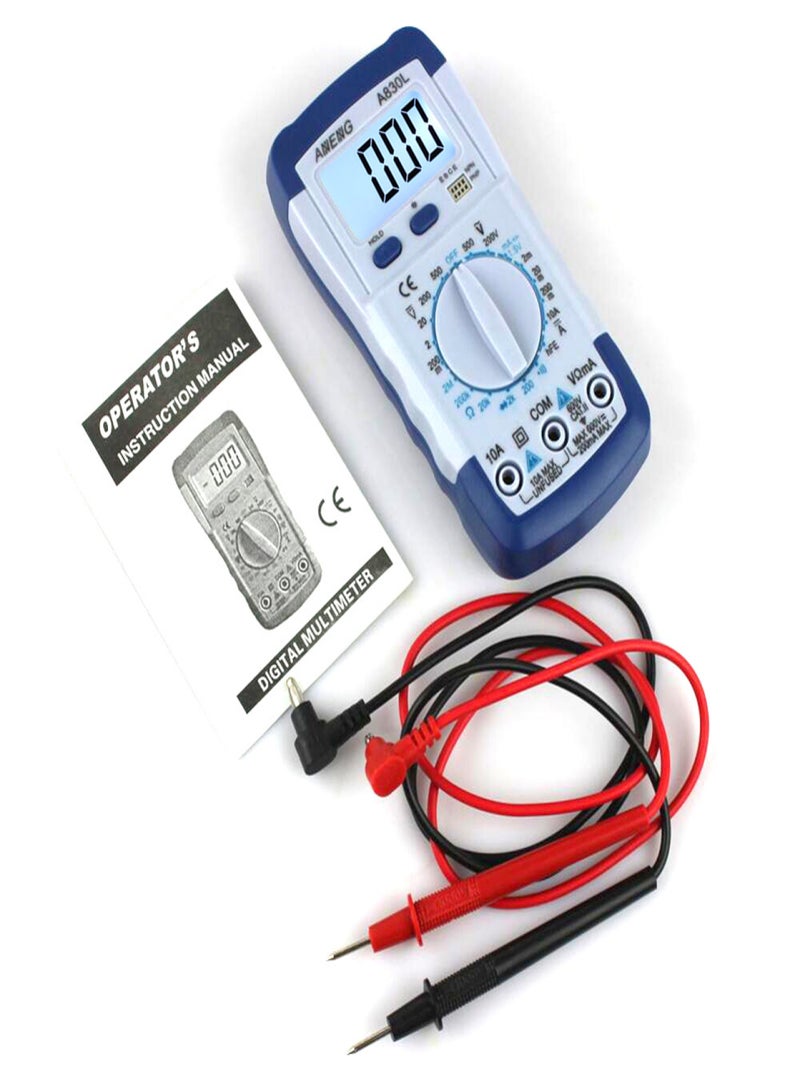 ANENG A830L Portable Digital Multitester Backlight Ammeter Voltmeter Handheld LCD Digital Multimeter Current Tester - Image 3